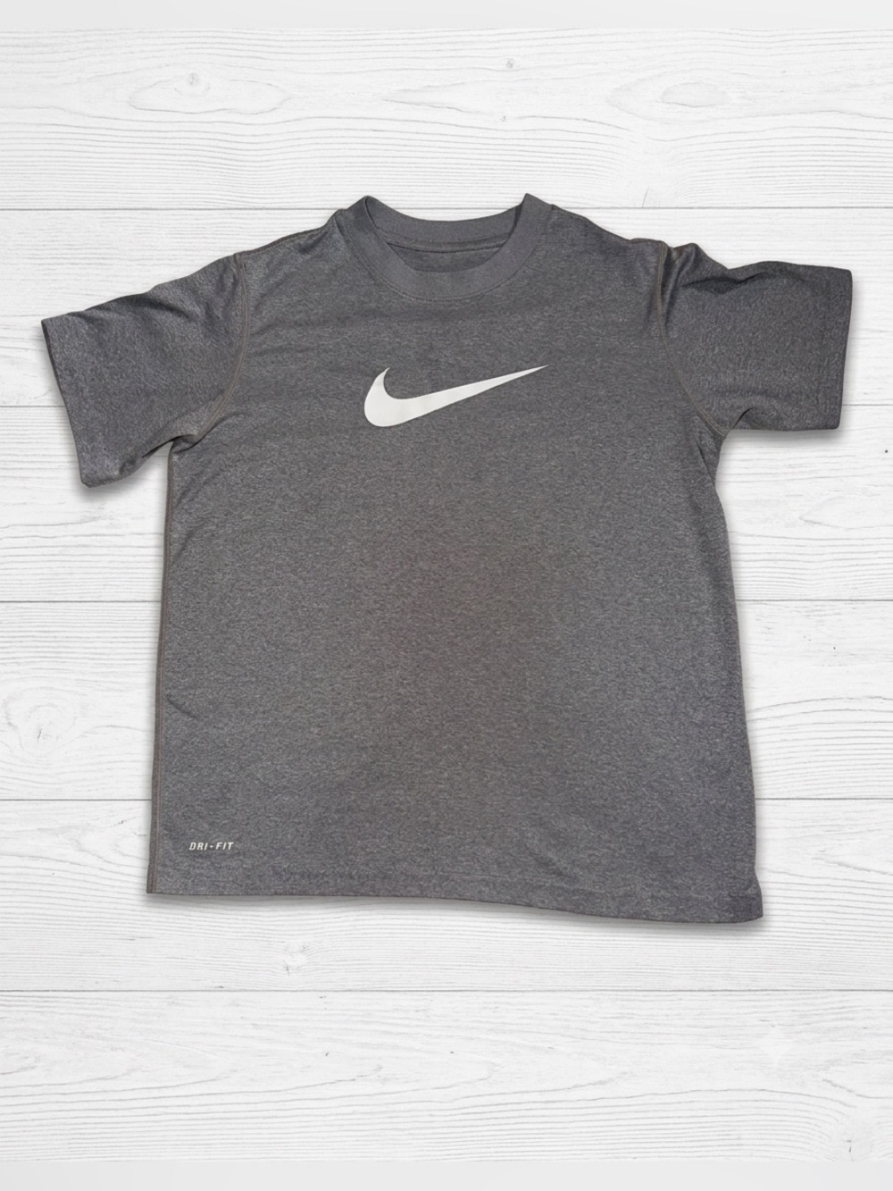 Nike Dri-Fit Kids Gray Short Sleeve Active T-Shirt Size XS
